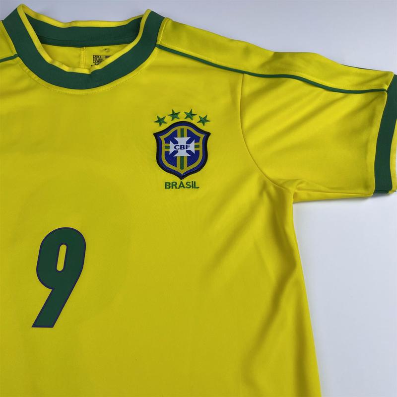 World Cup Brazil jersey No. 9 Ronaldo national football team uniform Rivaldo short-sleeved football jersey