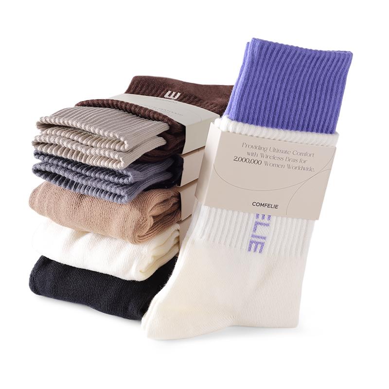 Comfelie Non-Slip Pilates Yoga Socks Womens Ballet Barre Workout Anti Skid Athletic Sock SO085-SO088