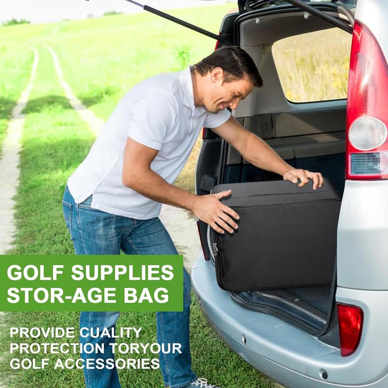 2 Layers Golf Trunk Organizer, Golf Accessories,  and Durable Golf Storage Bag, Golf Organizer for , Golf Gifts for Dad Father Grandpa