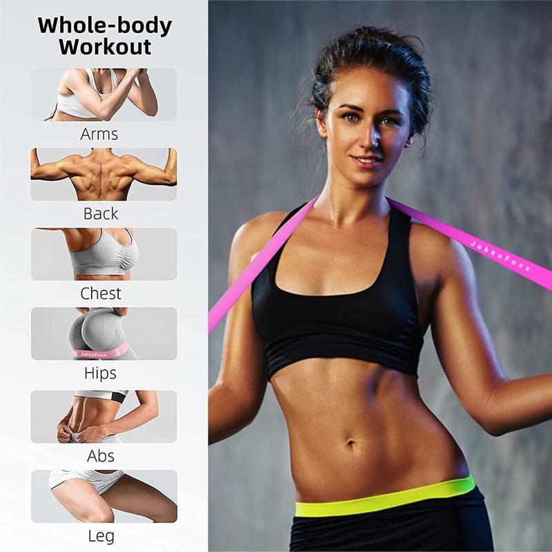 5 Set Resistance Loop Exercise Bands | Perfect for Home Fitness, Stretching, Strength Training & Physical Therapy | Elastic Workout Bands