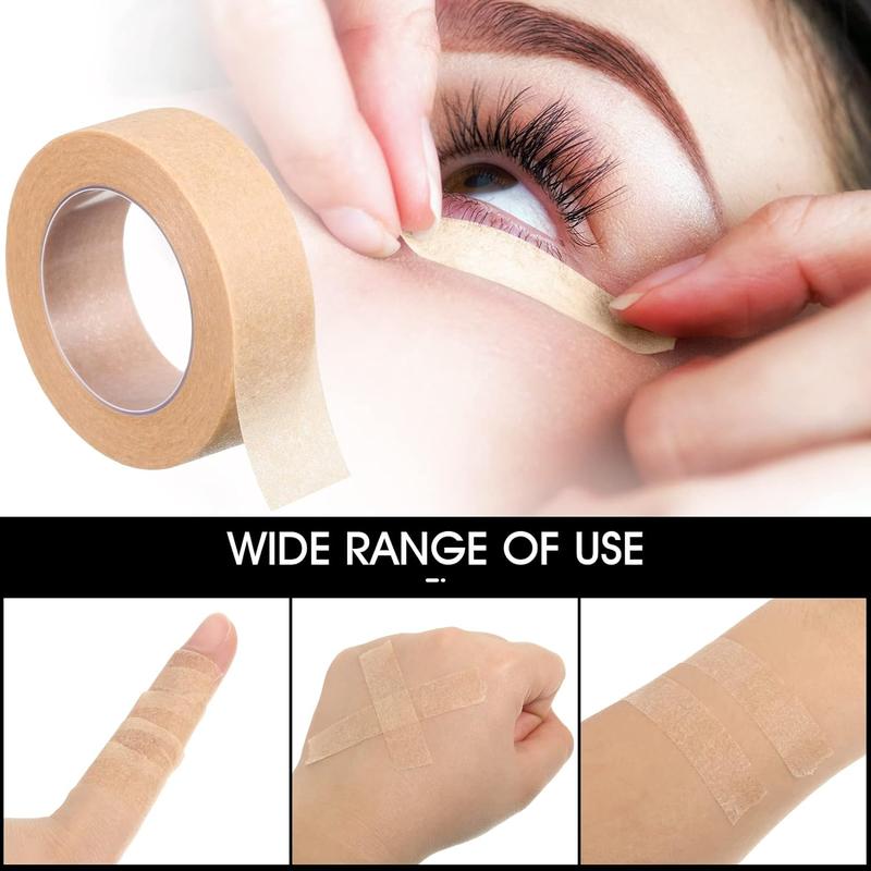 6 Rolls Flexible Skin Tape Breathable Nose Tape Self Adhesive Gauze Tape for Wound Injuries Swelling Sports, Beige (0.5 in x 10 Yd)