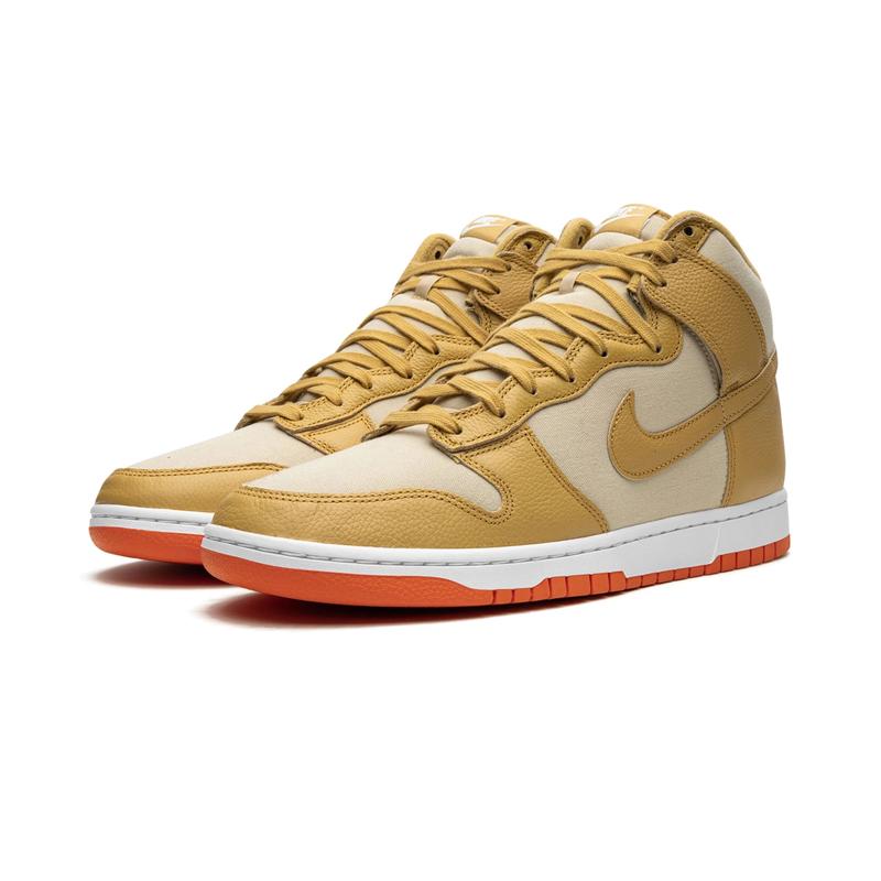 Nike Dunk High Wheat Gold Safety Orange DV7215-700 Mens Fashion Shoes New