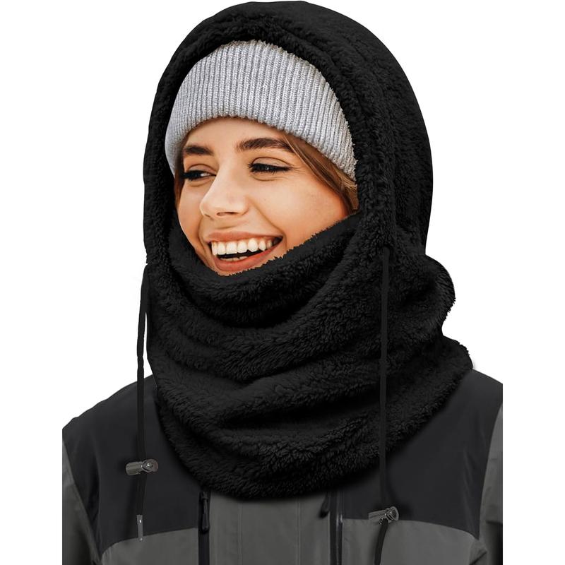 Balaclava Winter Ski Mask for Men Women, Fleece Face Mask Women Hat Neck Windproof Hooded Scarf Cold Weather Warm Face Cover