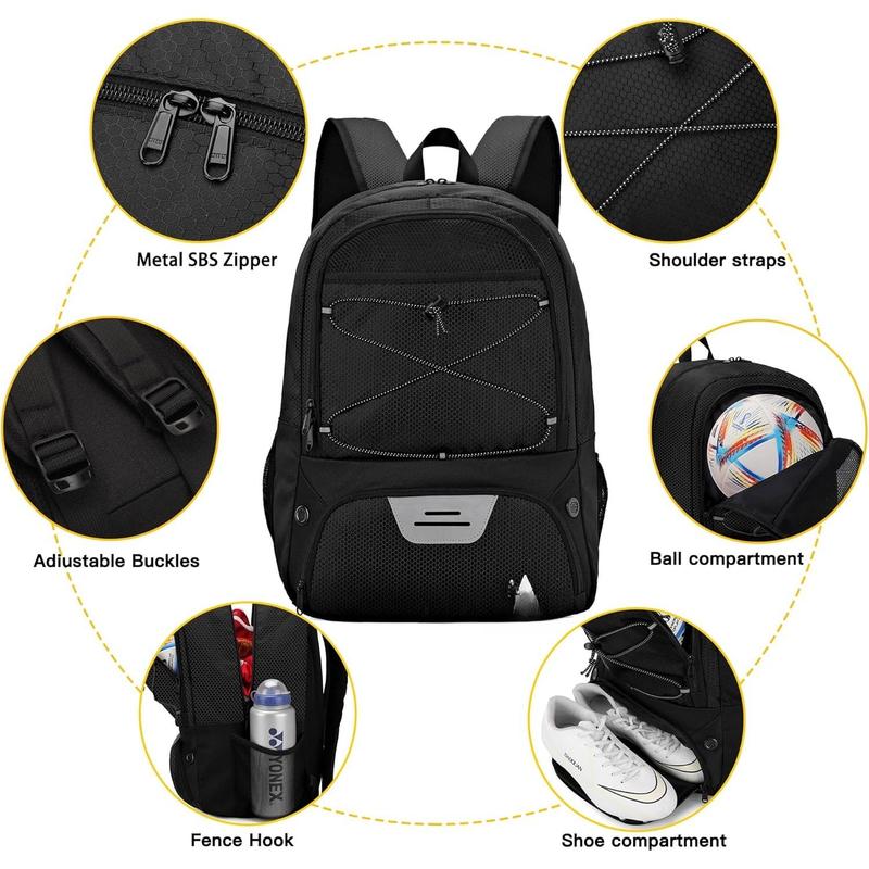 Soccer Bag-Soccer Backpack&Backpack for&Football Volleyball& Basketball,with Ball Compartment and  Package