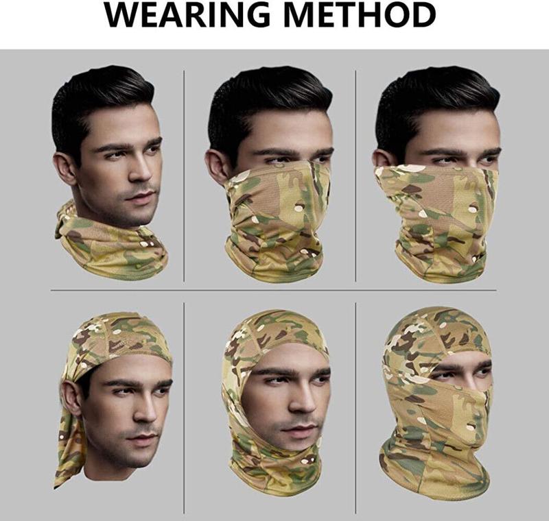 Full Face Mask Tactical Balaclava Outdoor Camouflage Military Hood for Men Women