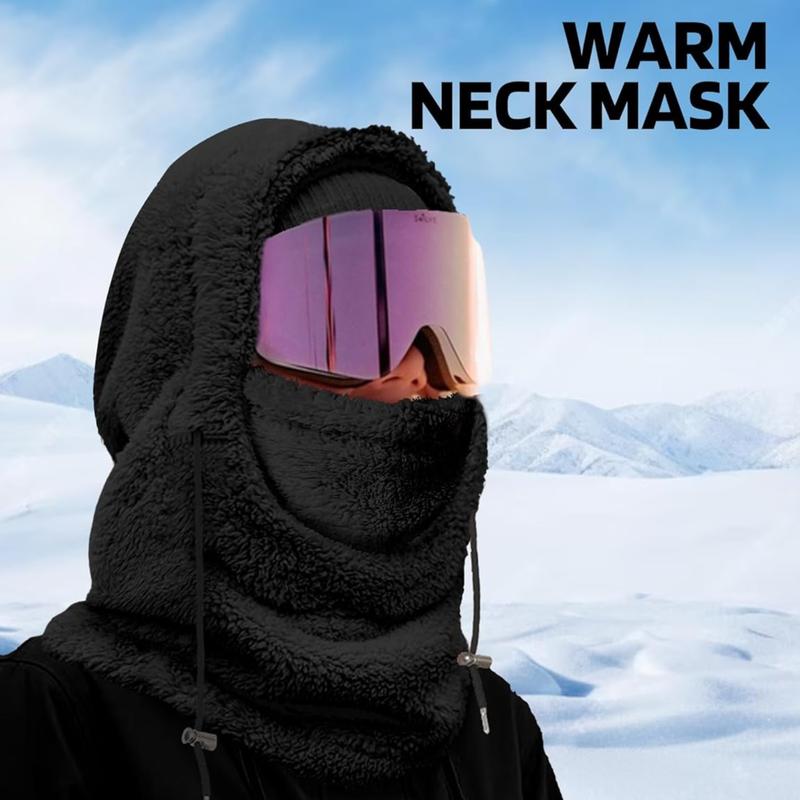 Balaclava Winter Ski Mask for Men Women, Fleece Face Mask Women Hat Neck Windproof Hooded Scarf Cold Weather Warm Face Cover