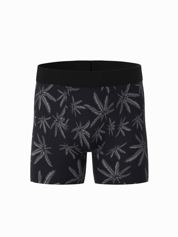 Men's Maple Leaf Print Drawstring Waist Sports Brief, Regular Fit Casual Comfy Breathable Swim Brief, Women's Sport & Outdoor Clothing For All Seasons