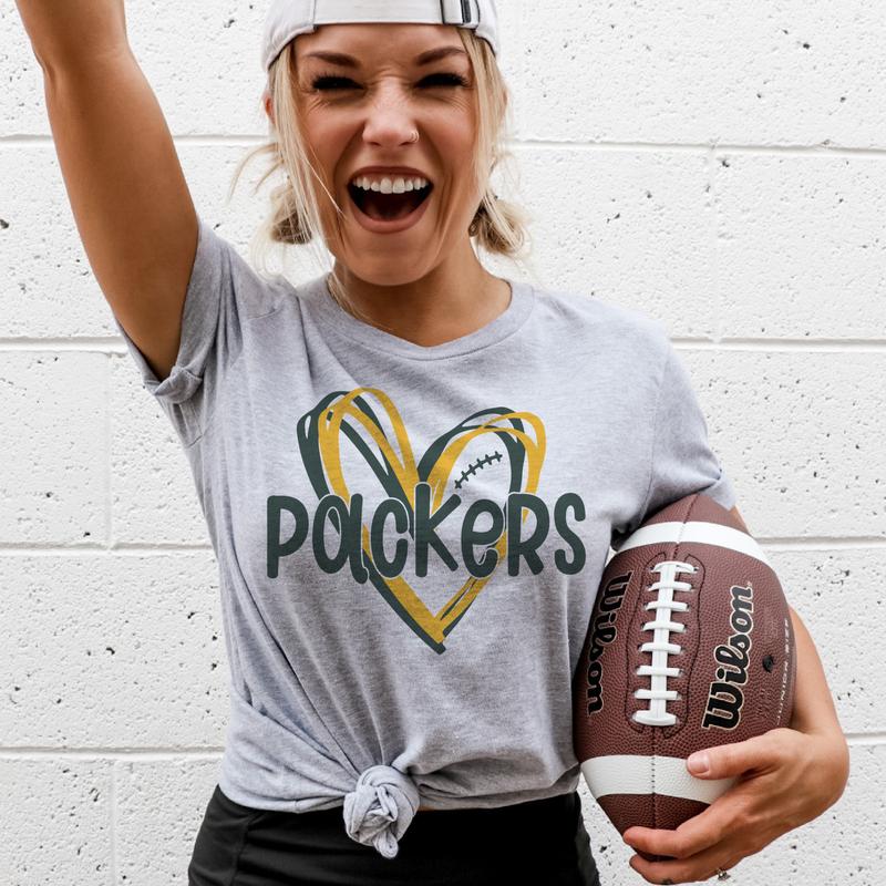 Football Heart Tees Valentine TEam Football T-Shirts Hometown Team Football Tees Sports Team T-Shirts Football Fan Tshirt Sports Football Fan Tees