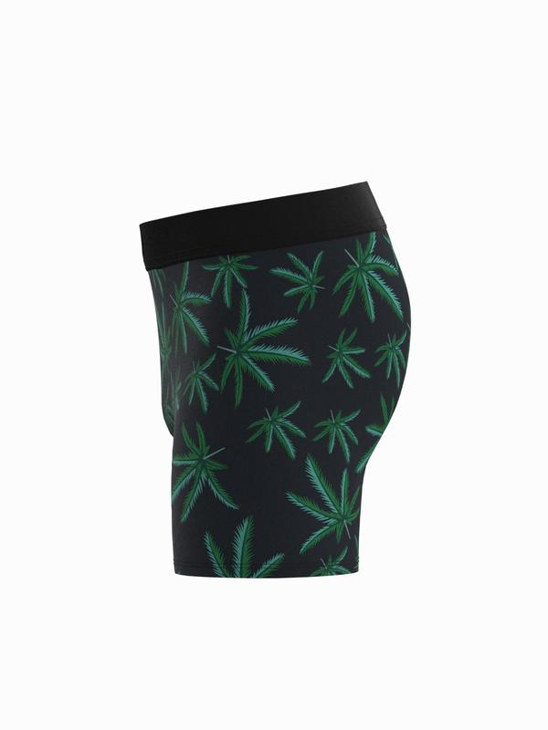 Men's Maple Leaf Print Drawstring Waist Sports Brief, Regular Fit Casual Comfy Breathable Swim Brief, Women's Sport & Outdoor Clothing For All Seasons