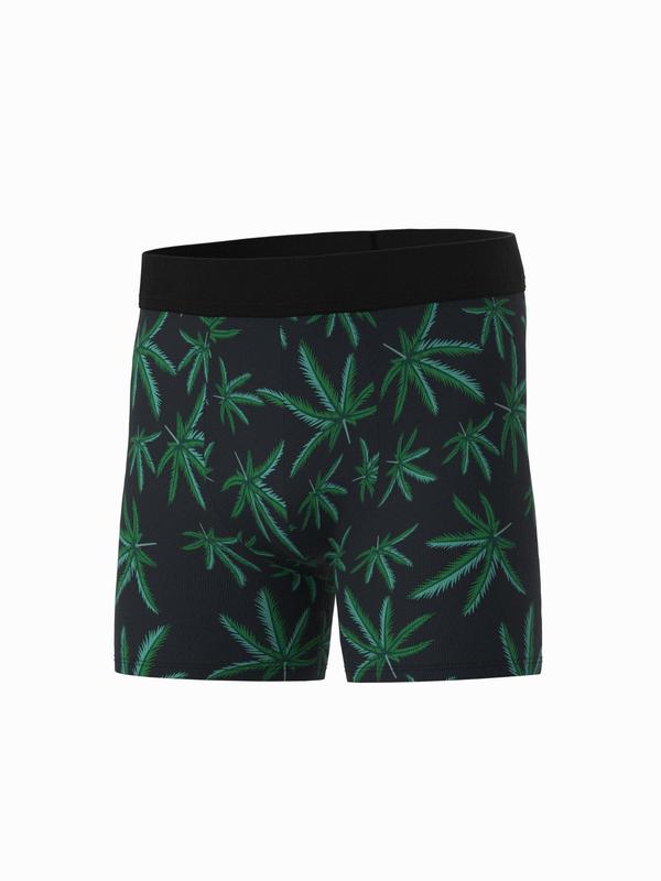 Men's Maple Leaf Print Drawstring Waist Sports Brief, Regular Fit Casual Comfy Breathable Swim Brief, Women's Sport & Outdoor Clothing For All Seasons