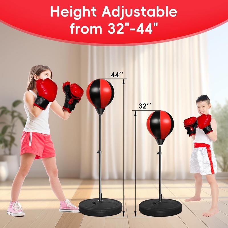 Punching Bag for , Boxing Bag for  3-8 ,  Punching Bags with Height Adgustable Stand,  Boxing Set with Gloves,   for Boys & Girls