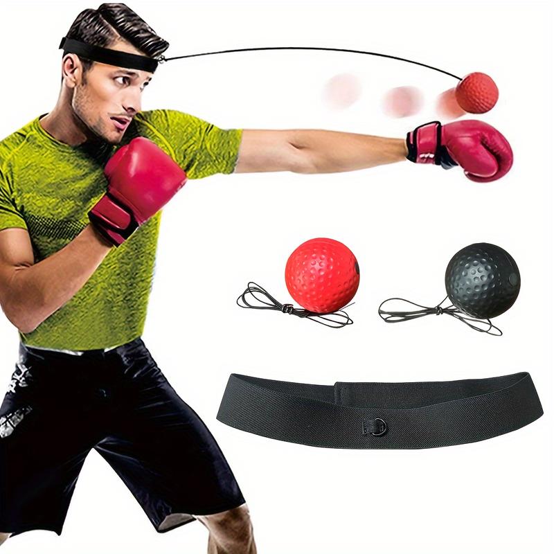 Boxing Reflex Ball - React Reflex Balls On String With Headband, Carry Bag And Hand Wraps - Improve Hand Eye Coordination, Punching Speed, Fight Reaction - For Boxing Training - Ideal Gift for Fighters & Martial Artists