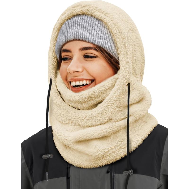 Balaclava Winter Ski Mask for Men Women, Fleece Face Mask Women Hat Neck Windproof Hooded Scarf Cold Weather Warm Face Cover