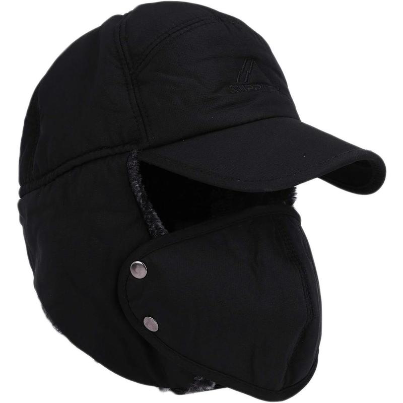 Faux  Cap Hat Visor Windproof Ski Balaclava Cover Men Women