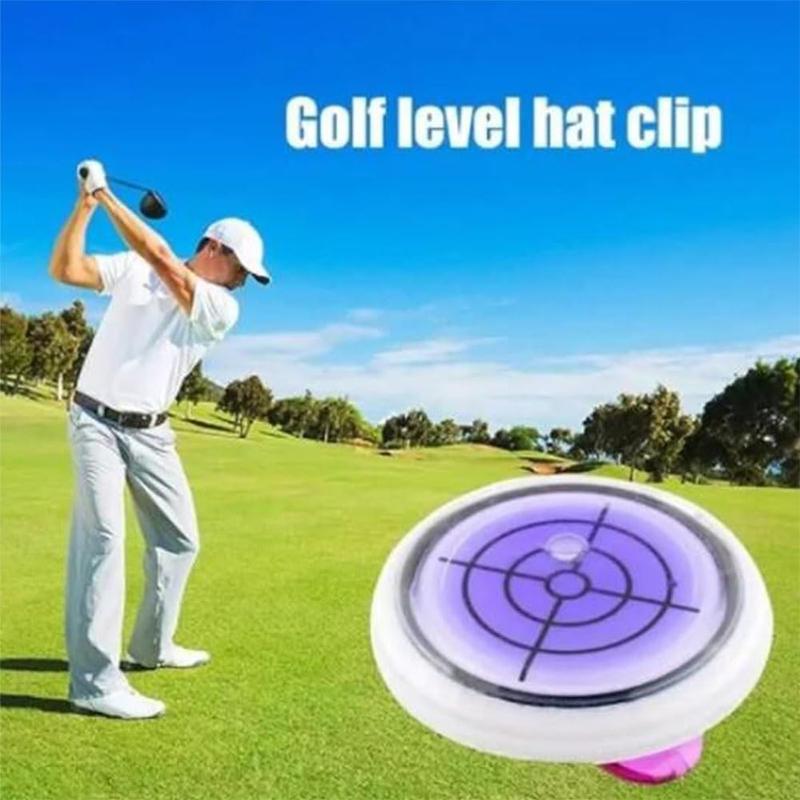 Golf Ball Marker Round Cap Clip Mark with Level Function