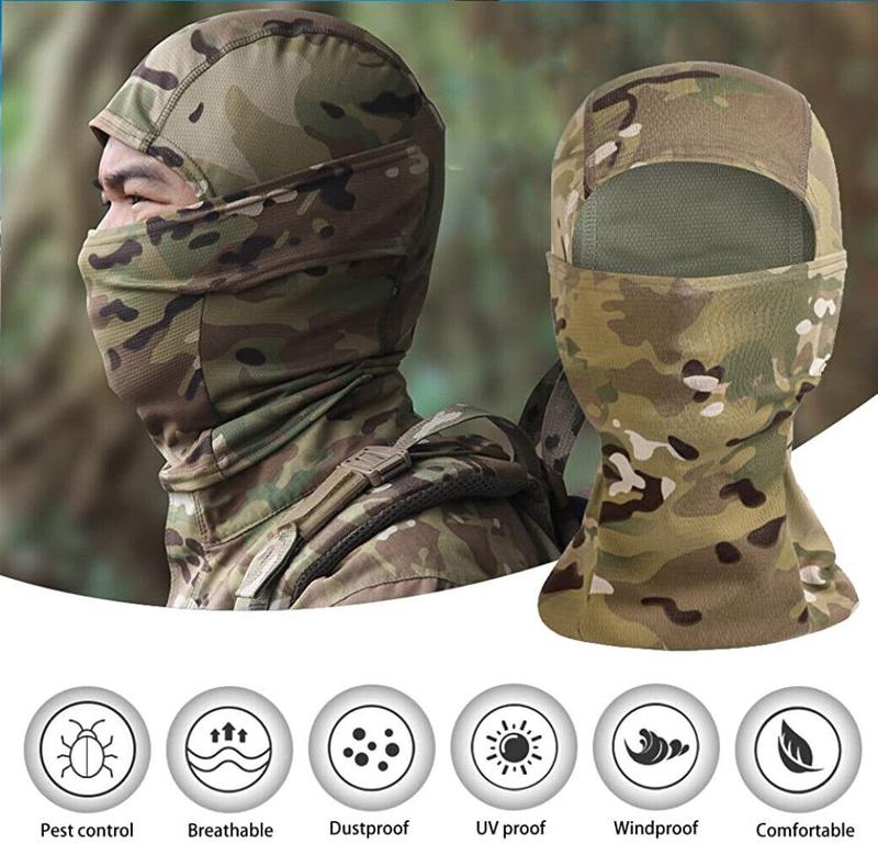 Full Face Mask Tactical Balaclava Outdoor Camouflage Military Hood for Men Women