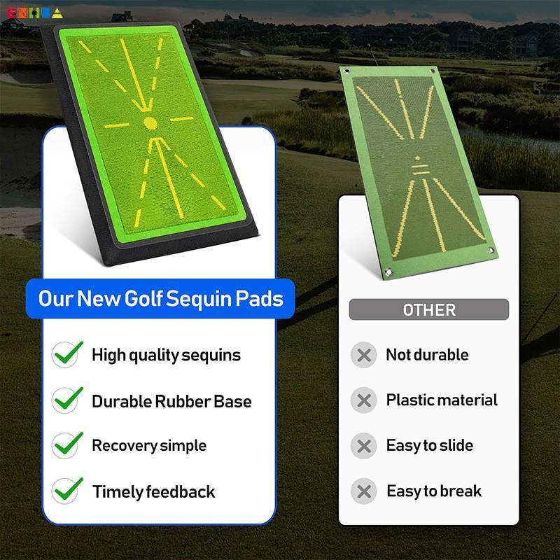 Durable Golf Swing Training Mat, Instant Feedback Golf Trace Strike Pad, Golf Training Aid for Swing Detection, Golf Hitting Mat, Golf Training Aid for Indoor Outdoor Use, Summer Gift