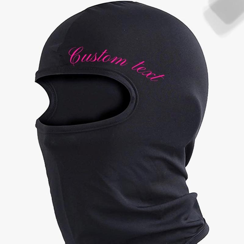 Custom cursive text ski mask balaclava, premium lightweight shiesty mask