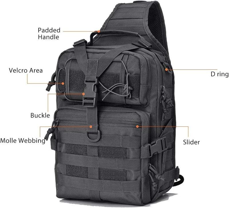 Tactical Sling Bag Pack Military Rover Shoulder Sling Backpack EDC Molle Assault Range Bag