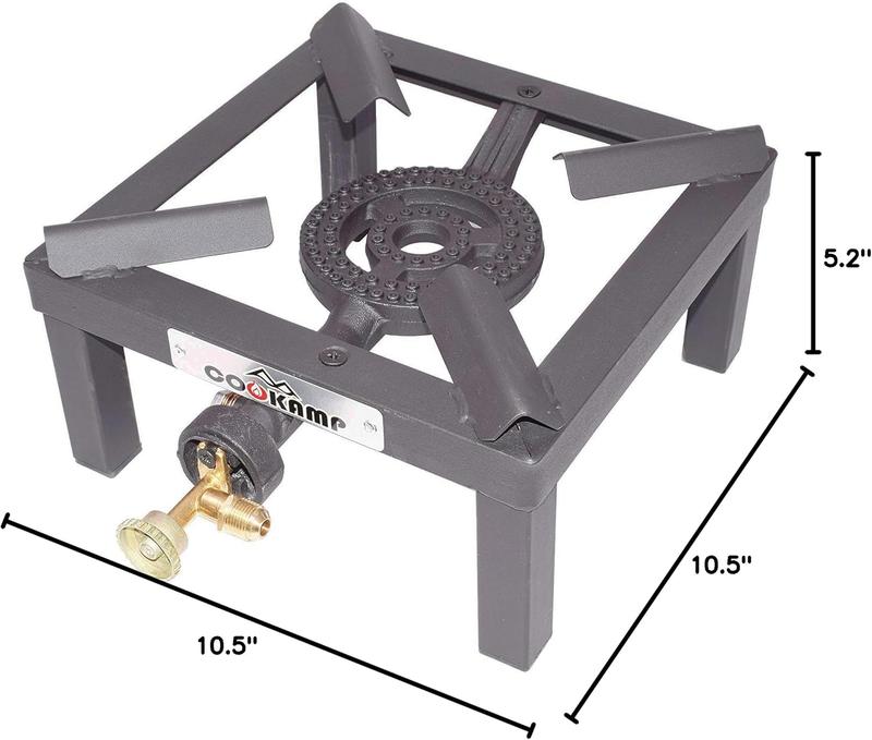 Propane Single Burner Camp Stove with CSA Listed Regulator and 4ft Hose (SA1200)