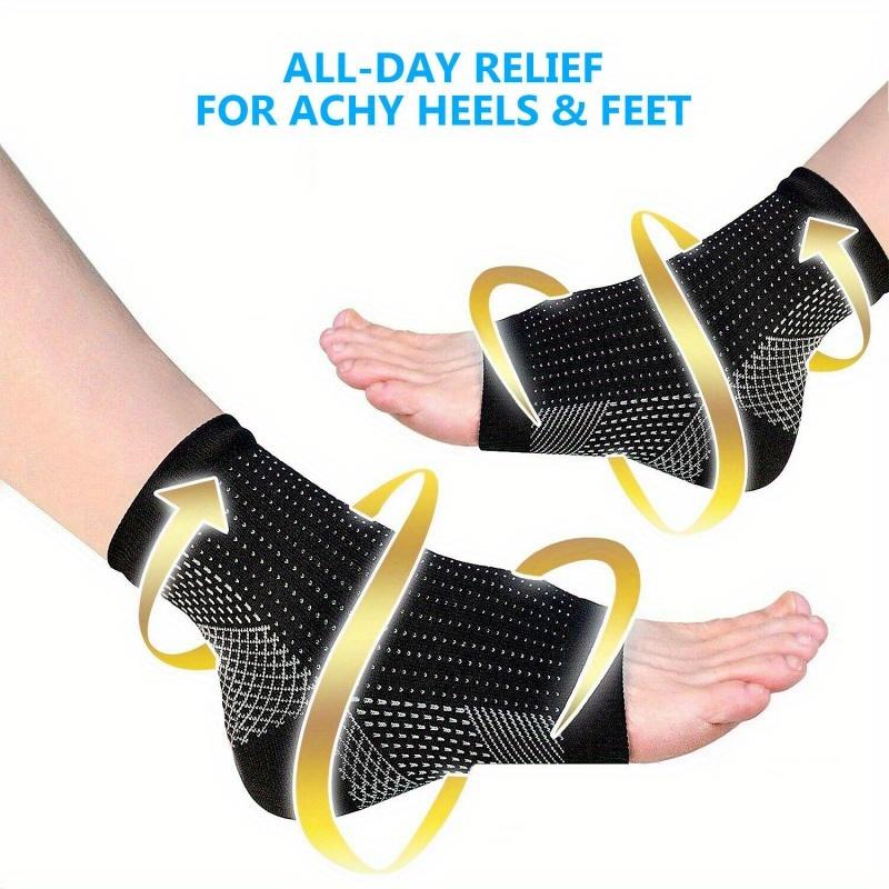 4 Pairs of Neuropathy Socks Ankle Bracket and Tendonitis Compression Socks Pain Relief Running Compression Stockings