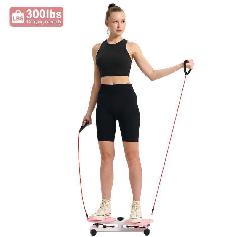 Silent double pedal double axis rebound belt pull rope rotary waist twisting machine fitness equipment waist twisting disc