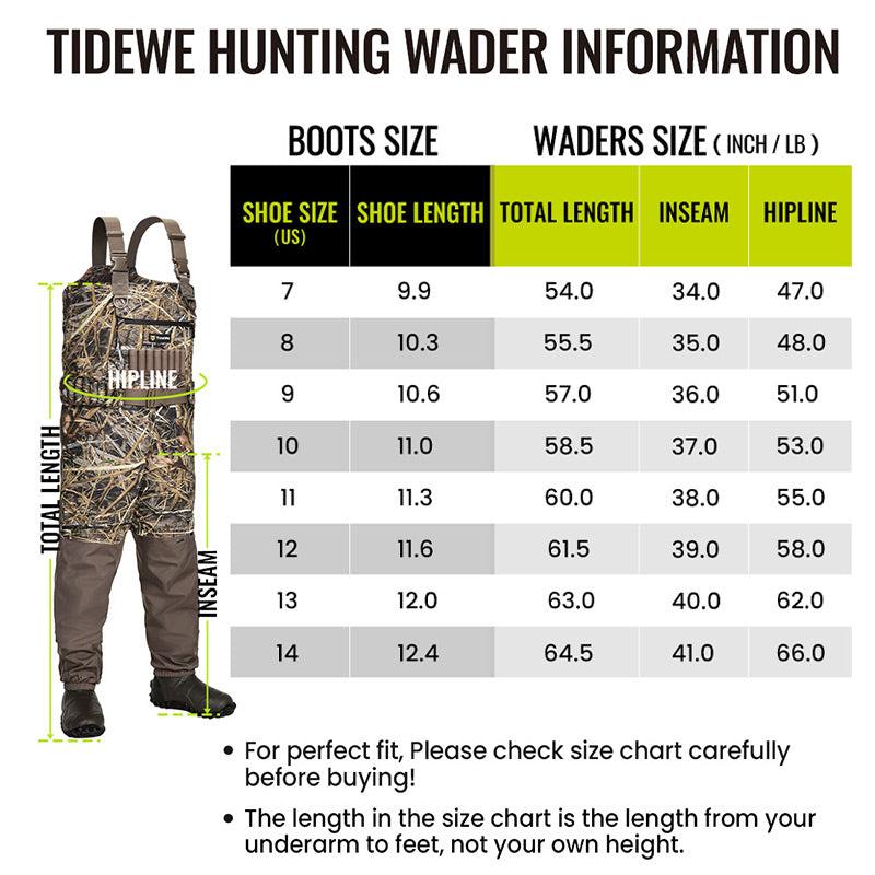 Tidewe AquaWade Duck Waterfowl Hunting Breathable Chest Waders