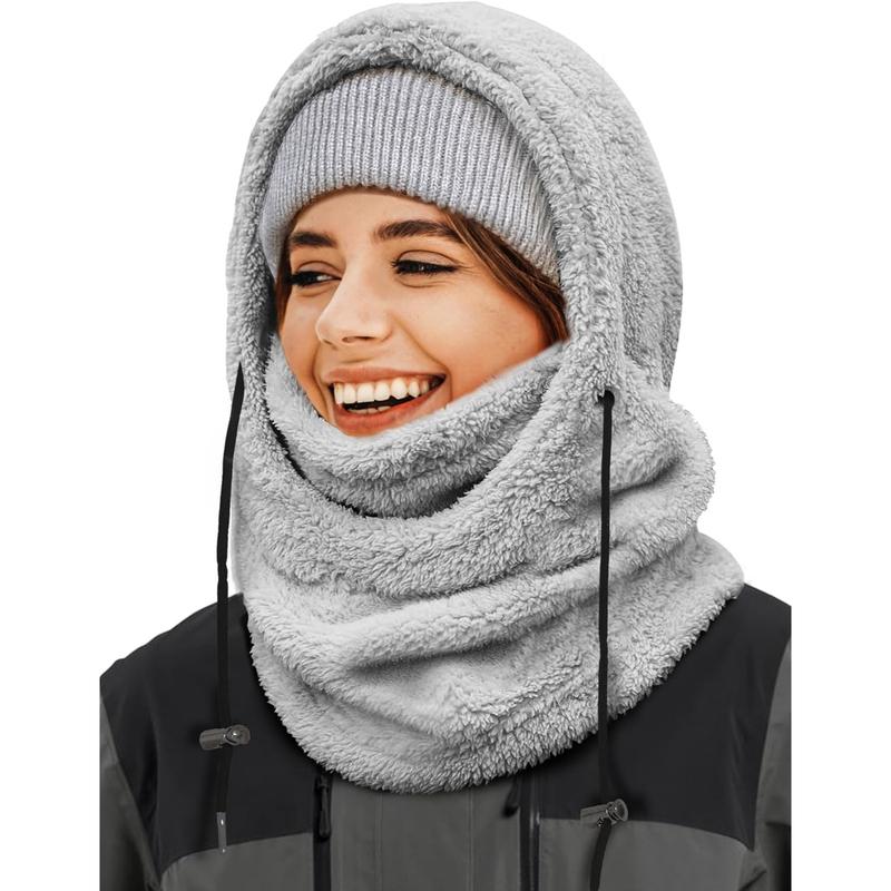 Balaclava Winter Ski Mask for Men Women, Fleece Face Mask Women Hat Neck Windproof Hooded Scarf Cold Weather Warm Face Cover