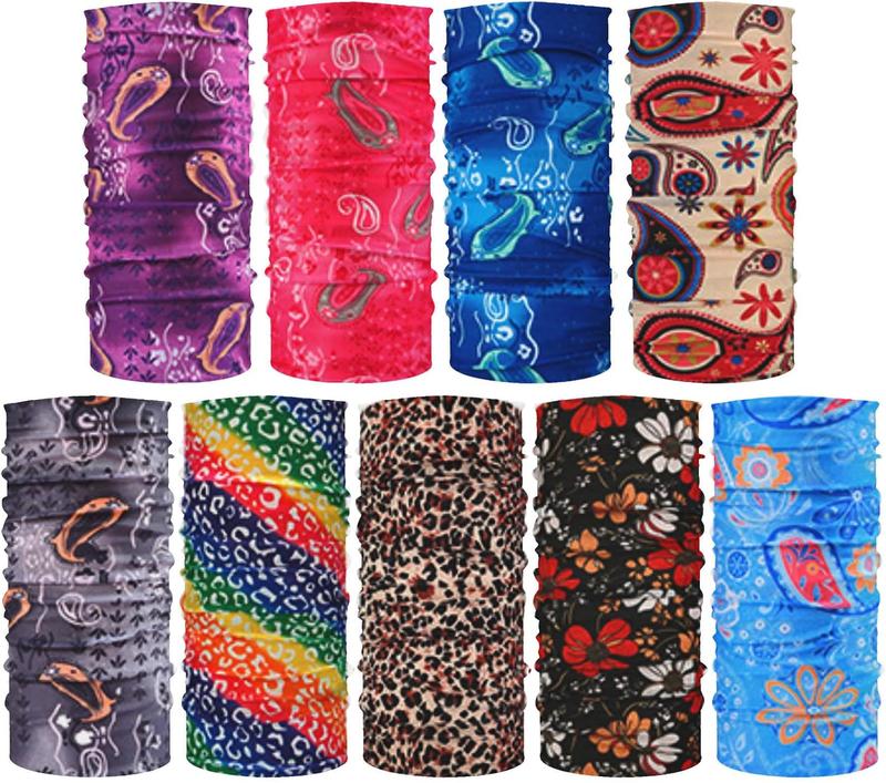 12 9 8 6 4 Pack Neck Gaiter for Women Balaclava Tube UV Face Mask Headband Men Ski Cooling Bandanas