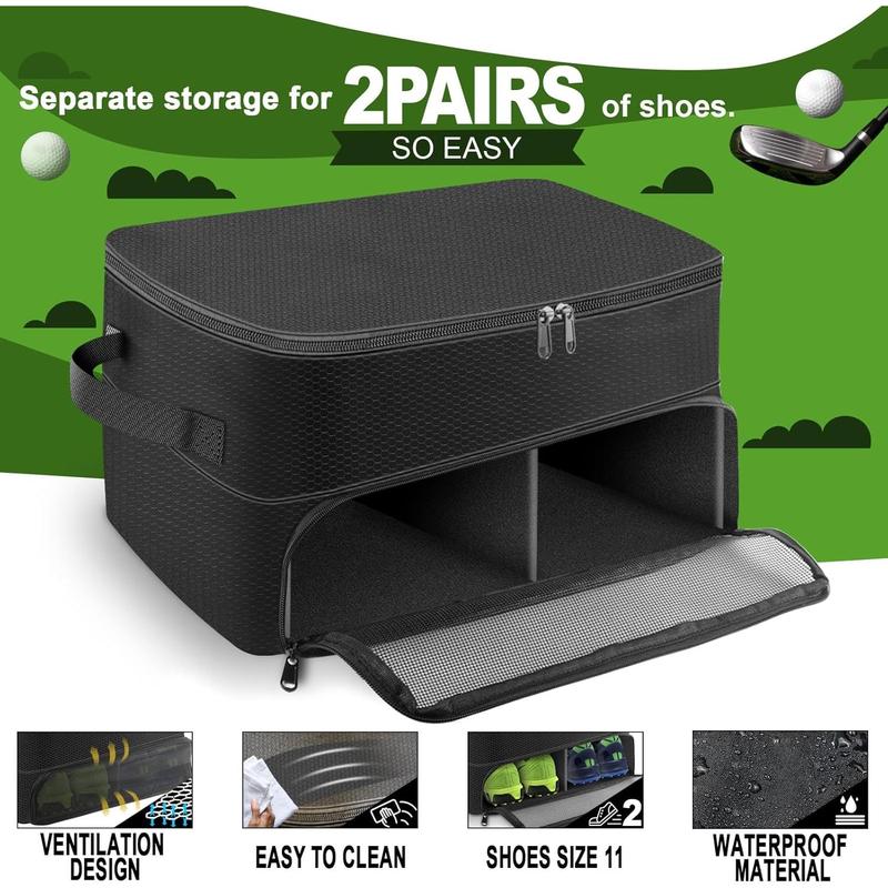 2 Layers Golf Trunk Organizer, Golf Accessories,  and Durable Golf Storage Bag, Golf Organizer for , Golf Gifts for Dad Father Grandpa