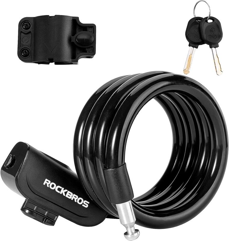 ROCKBROS 4ft Bike Cable Lock - Secure, Lightweight with Mounting Bracket