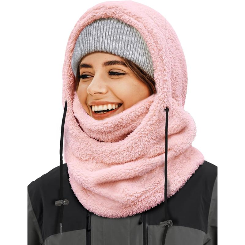 Balaclava Winter Ski Mask for Men Women, Fleece Face Mask Women Hat Neck Windproof Hooded Scarf Cold Weather Warm Face Cover