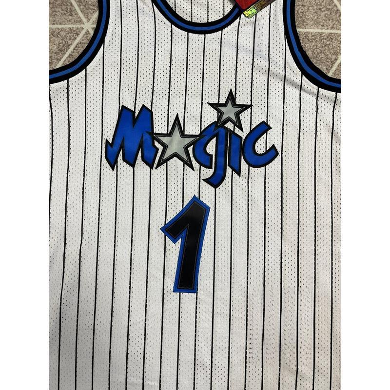 Tracy McGrady's No. 1 retro white basketball jersey is available for both men and women  making it a highly collectible piece for basketball enthusiasts