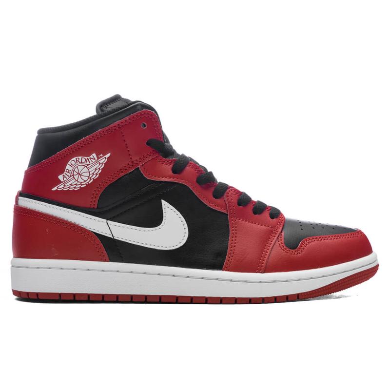 Nike Air Jordan 1 Mid Black Gym Red White DQ8426-061 Men's Fashion Sneaker New