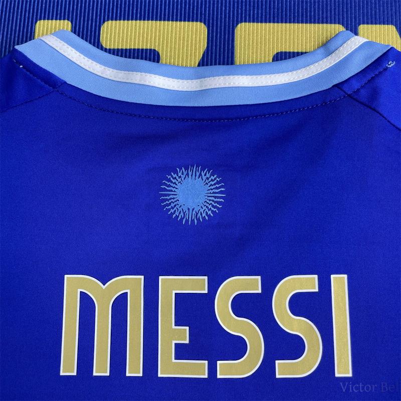 Copa America Argentina National Team Away Blue Soccer Jersey, Fan Edition No.10 Lionel Messi