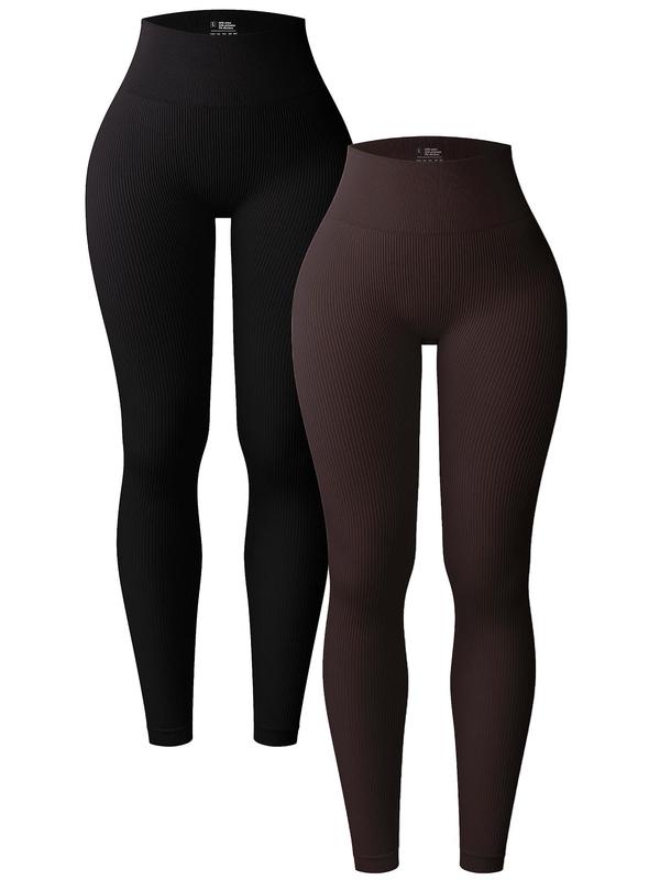 Summer 2024 Women's Solid High Waist Sports Leggings, Comfy Breathable Skinny Pants for Yoga Gym Workout Running, Women Sport Clothing, Casual Outftit Ideas