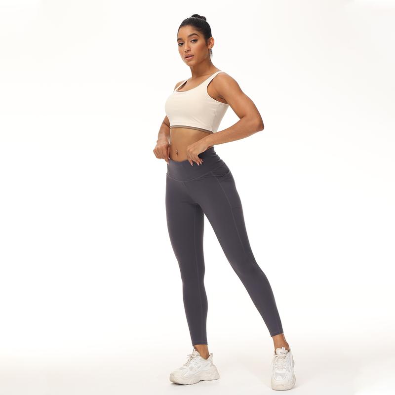 High Waist Running Workout Leggings for Yoga with Pockets Women's