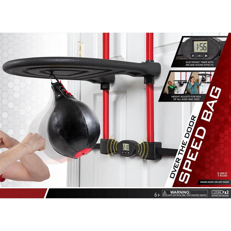 Over-the-Door Speed Bag Trainer - Boxing Training Equipment, Adjustable Height for Home Fitness