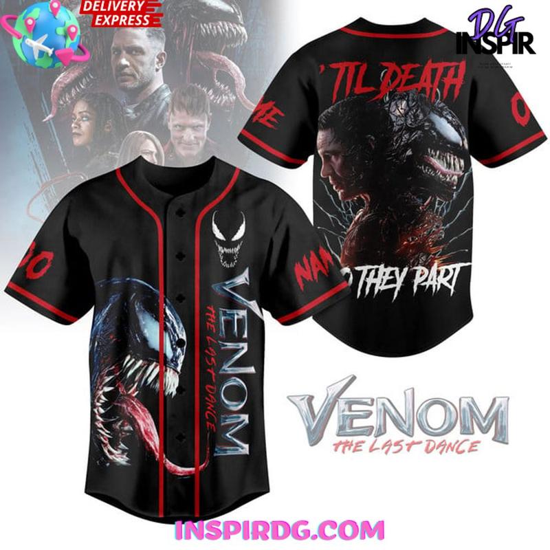 Venom Horror Movie Baseball Jersey Shirt for Men Women Halloween Outfits for Adults Young Horror Characters