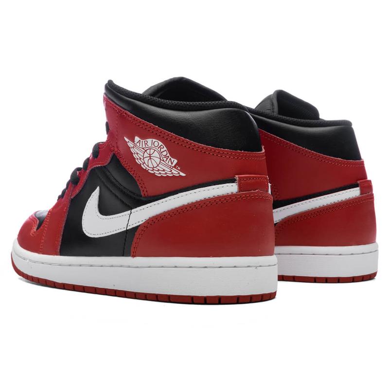 Nike Air Jordan 1 Mid Black Gym Red White DQ8426-061 Men's Fashion Sneaker New