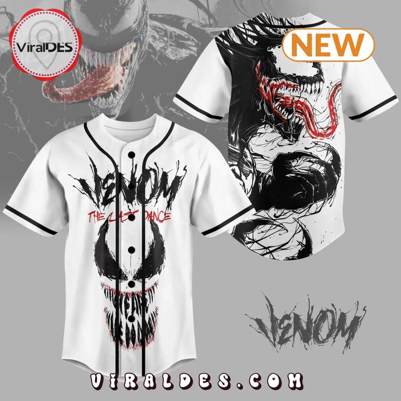 Venom Horror Movie Baseball Jersey Shirt for Men Women Halloween Outfits for Adults Young Horror Characters