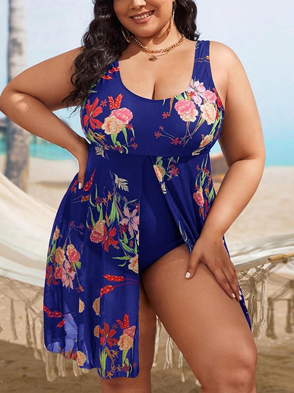 Plus Size Leopard Print Backless Split Swimwear, Women's One-piece Swimwear, Summer Beach Holiday Outfit, Summer Clothes Women, Plus Size Swimsuit, Plus Size Bathing Suits 2024