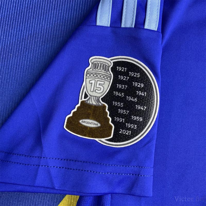 Copa America Argentina National Team Away Blue Soccer Jersey, Fan Edition No.10 Lionel Messi