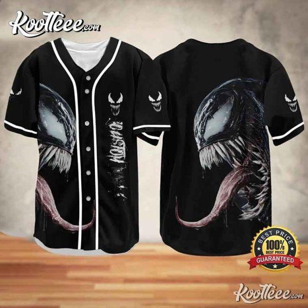 Venom Horror Movie Baseball Jersey Shirt for Men Women Halloween Outfits for Adults Young Horror Characters