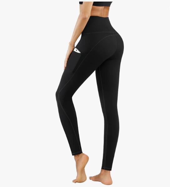 High Waist Yoga Pants with Pockets, Tummy Control Leggings, Workout 4 Way Stretch Yoga Leggings