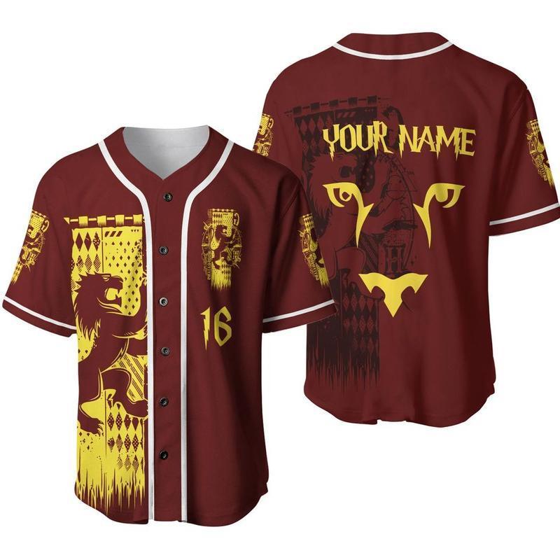 Custom Wizards House Unisex Baseball Jersey, Personalized HP Fan Baseball Jersey, Hogwarts House Sports Shirt, Custom Baseball Jersey, Unique Wizarding World Apparel, Personalized HP Fan Gear