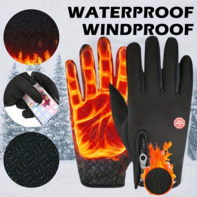 Warmthplus Men's Touch Screen Gloves-Waterproof, Heat-Insulated, Windproof and Touch-Sensitive Gloves for Outdoor Activities-Ideal for Skiing, Commuting in Snowboard and Cold Weather