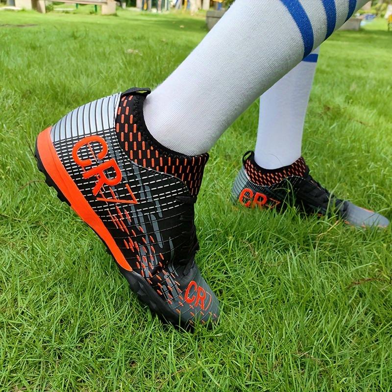 S1 New 2024 Unisex Lawn Soccer Shoes, Professional Outdoor Non-Slip Breathable Lace up TF Soccer Shoes Dandy