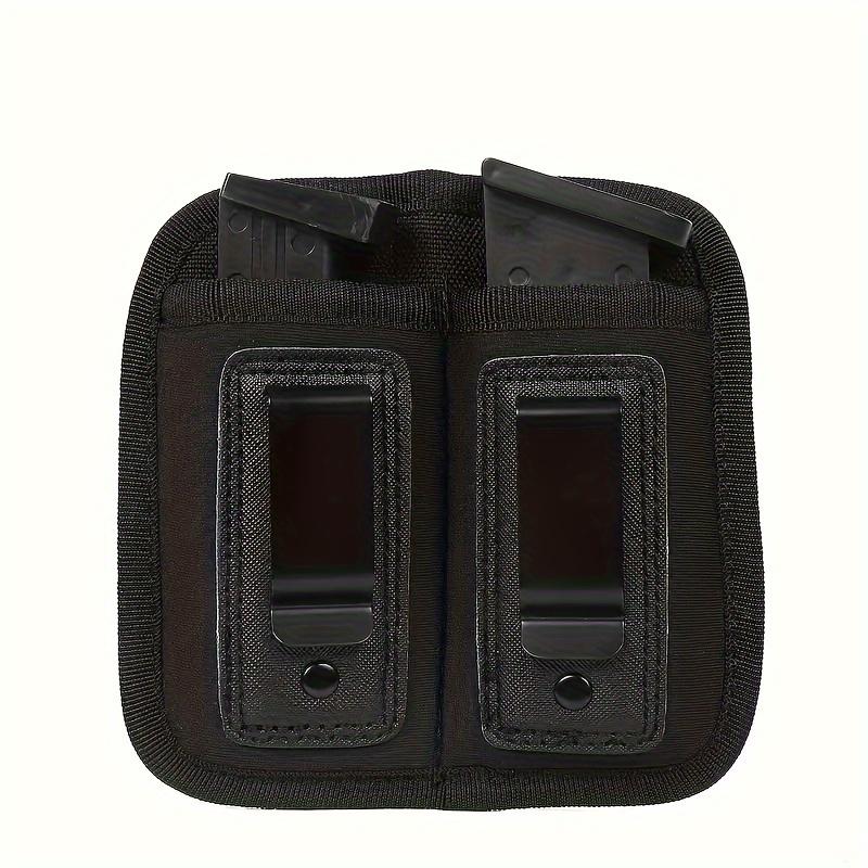 Outdoor Universal Two Slots Mag Pouch, Double Stack Magazines Pouch With Belt Clips For 9mm