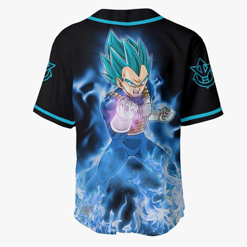 Vegeta Blue Anime Dragon Ball Otaku Baseball Jersey Shirt, Anime Baseball Jersey